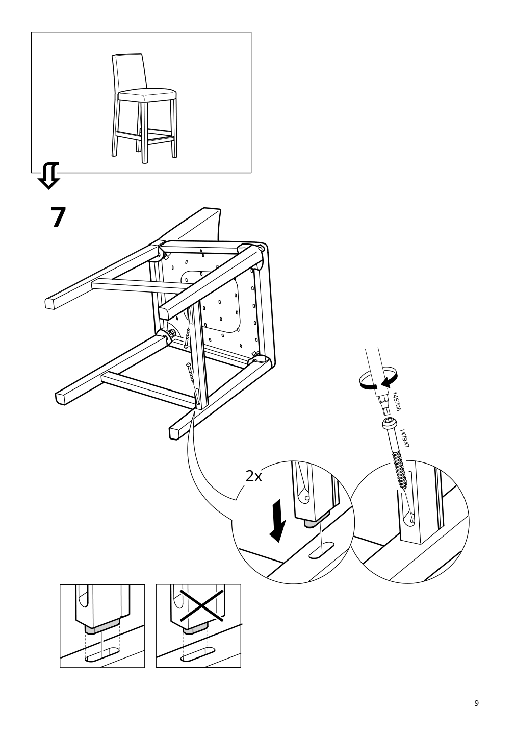 Assembly instructions for IKEA Bergmund bar stool with backrest black glose black | Page 9 - IKEA BERGMUND bar stool with backrest 804.519.89