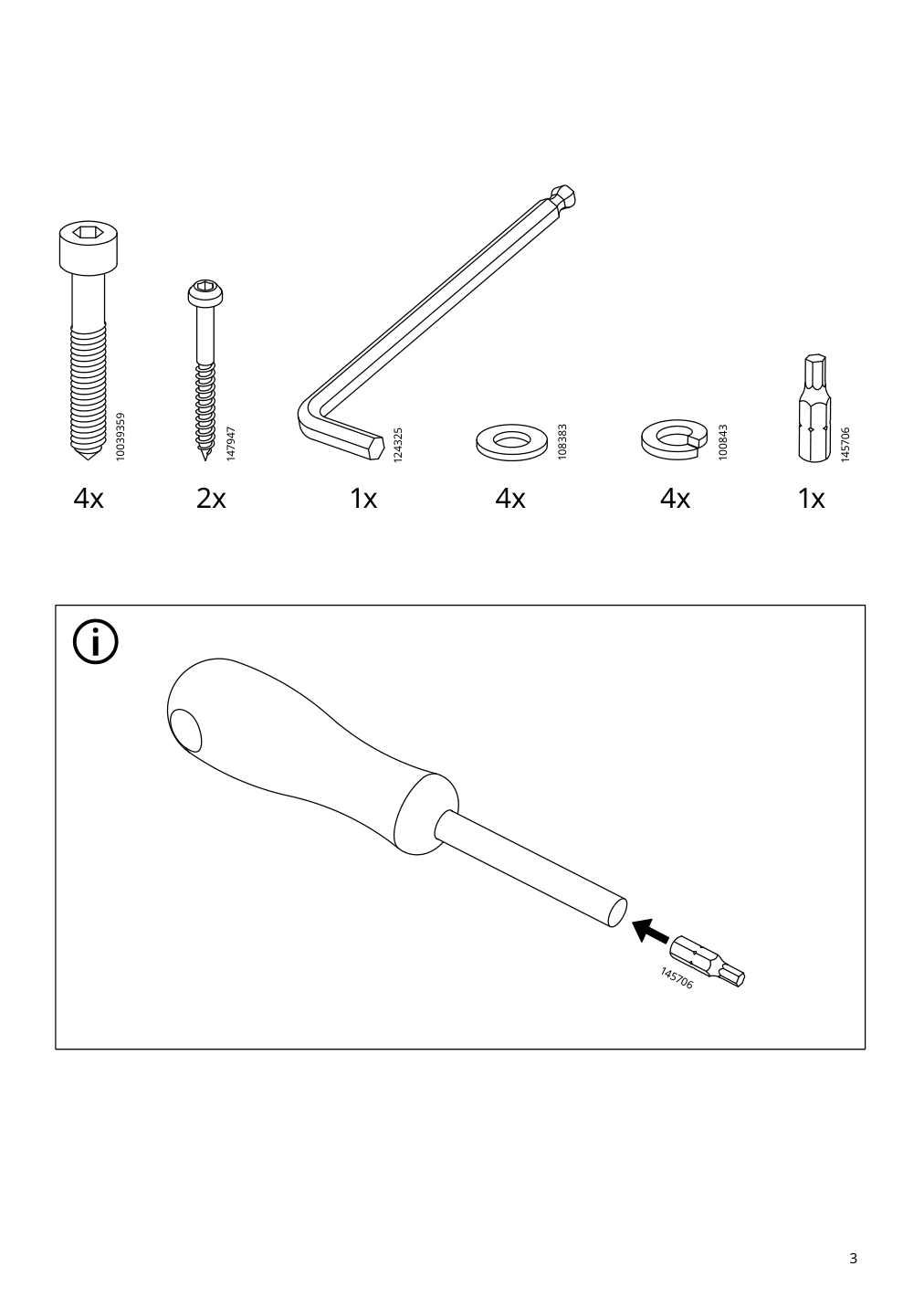 Assembly instructions for IKEA Bergmund bar stool with backrest frame black | Page 3 - IKEA BERGMUND bar stool with backrest 594.196.56