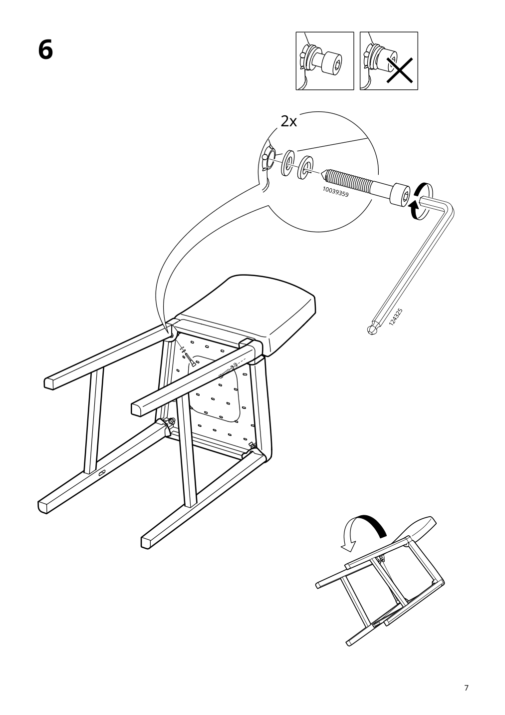 Assembly instructions for IKEA Bergmund bar stool with backrest frame white | Page 7 - IKEA BERGMUND bar stool with backrest 393.882.03