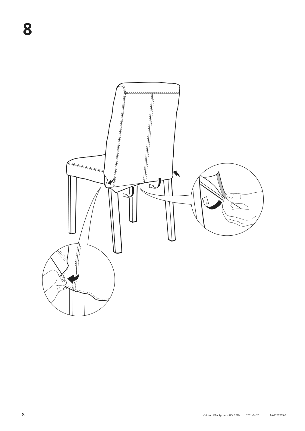 Assembly instructions for IKEA Bergmund chair black glose black | Page 8 - IKEA EKEDALEN / BERGMUND table and 4 chairs 894.083.07