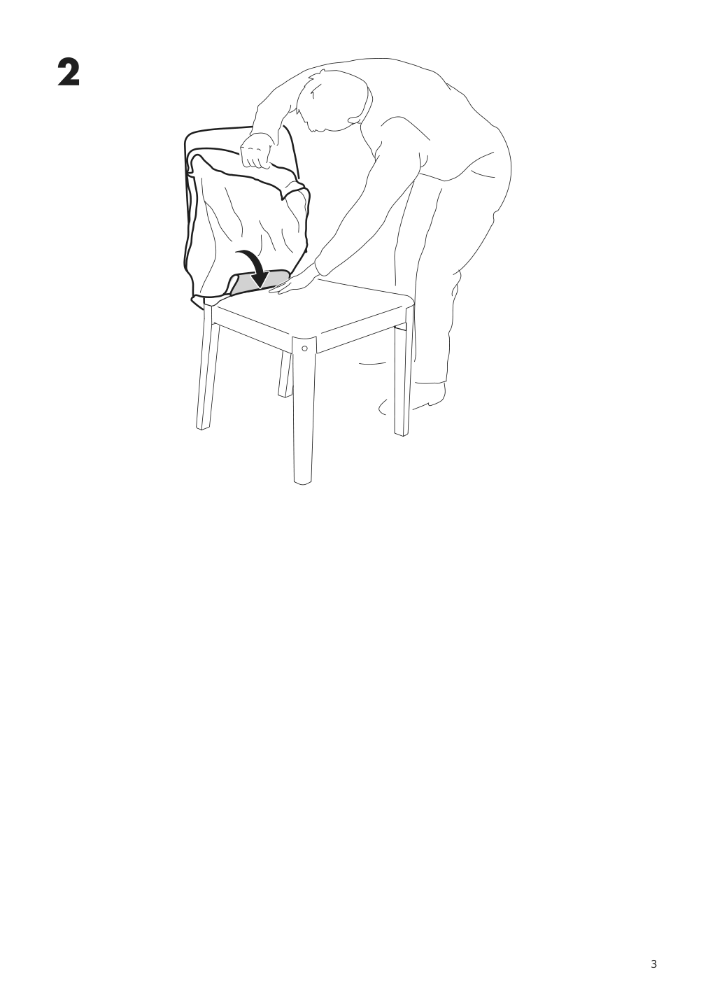 Assembly instructions for IKEA Bergmund chair cover long black white | Page 3 - IKEA INGATORP / BERGMUND table and 4 chairs 295.747.24