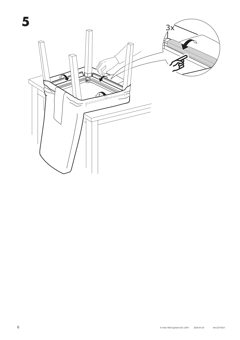 Assembly instructions for IKEA Bergmund chair cover long black white | Page 6 - IKEA INGATORP / BERGMUND table and 4 chairs 295.747.24
