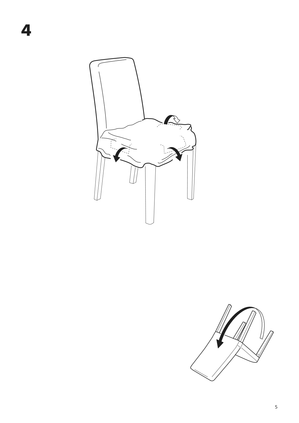 Assembly instructions for IKEA Bergmund chair cover medium long ryrane dark blue | Page 5 - IKEA NORDVIKEN / BERGMUND table and 4 chairs 394.082.82