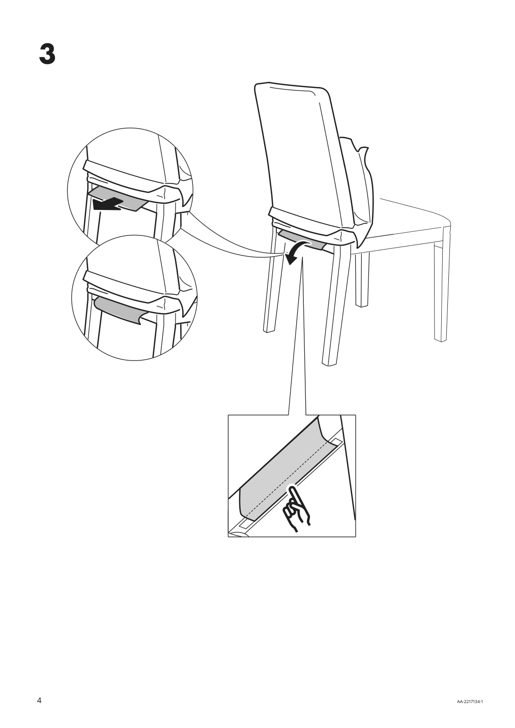 Assembly instructions for IKEA Bergmund chair cover kvillsfors dark blue blue | Page 4 - IKEA BERGMUND chair 494.289.77