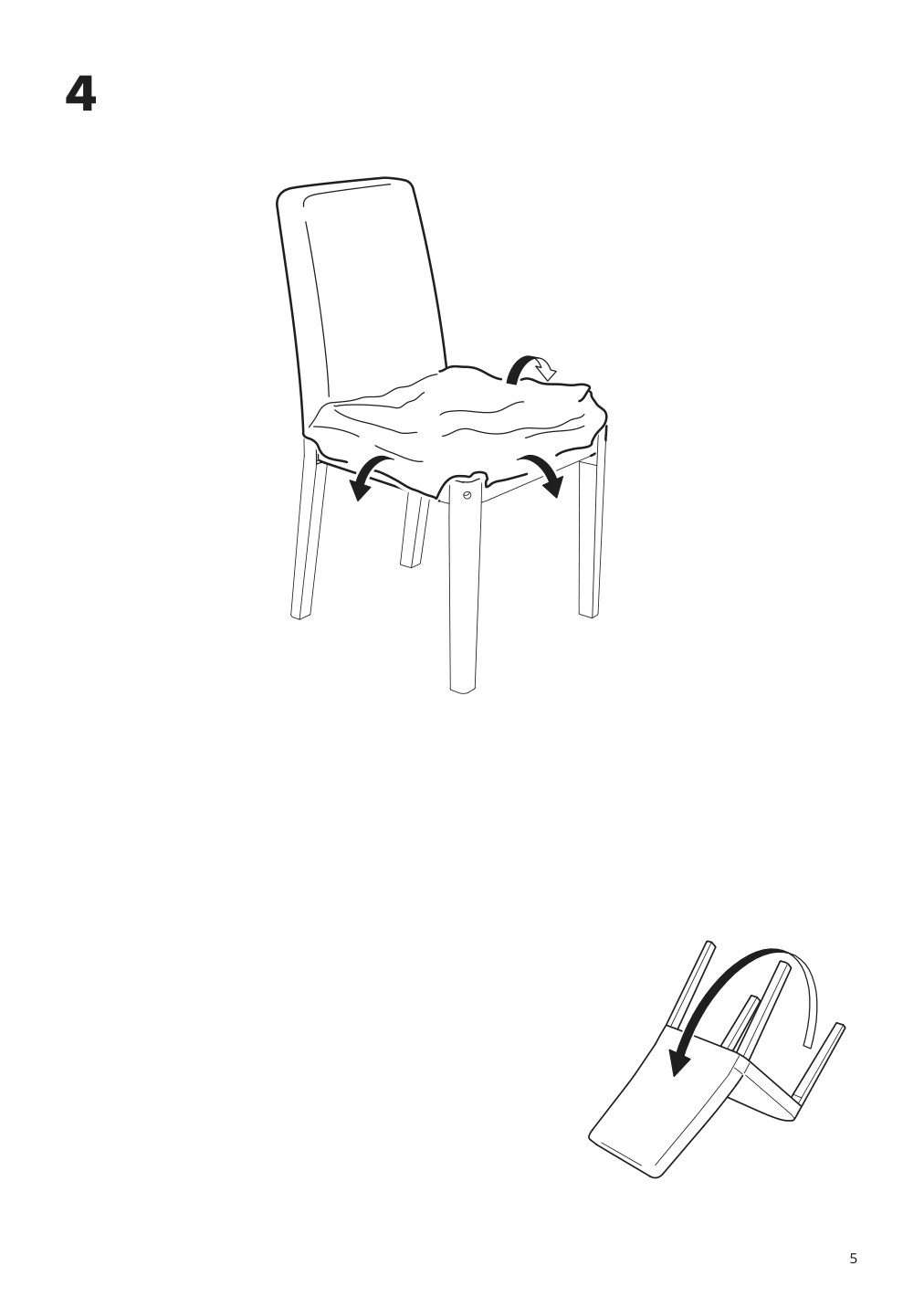 Assembly instructions for IKEA Bergmund chair cover fagelfors multicolor | Page 5 - IKEA EKEDALEN / BERGMUND table and 4 chairs 094.082.12