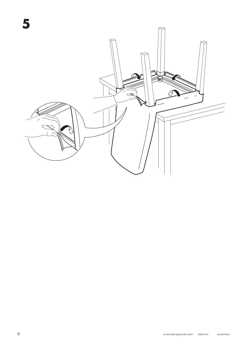 Assembly instructions for IKEA Bergmund chair cover gunnared medium gray | Page 6 - IKEA DANDERYD / BERGMUND table and 4 chairs 495.442.55