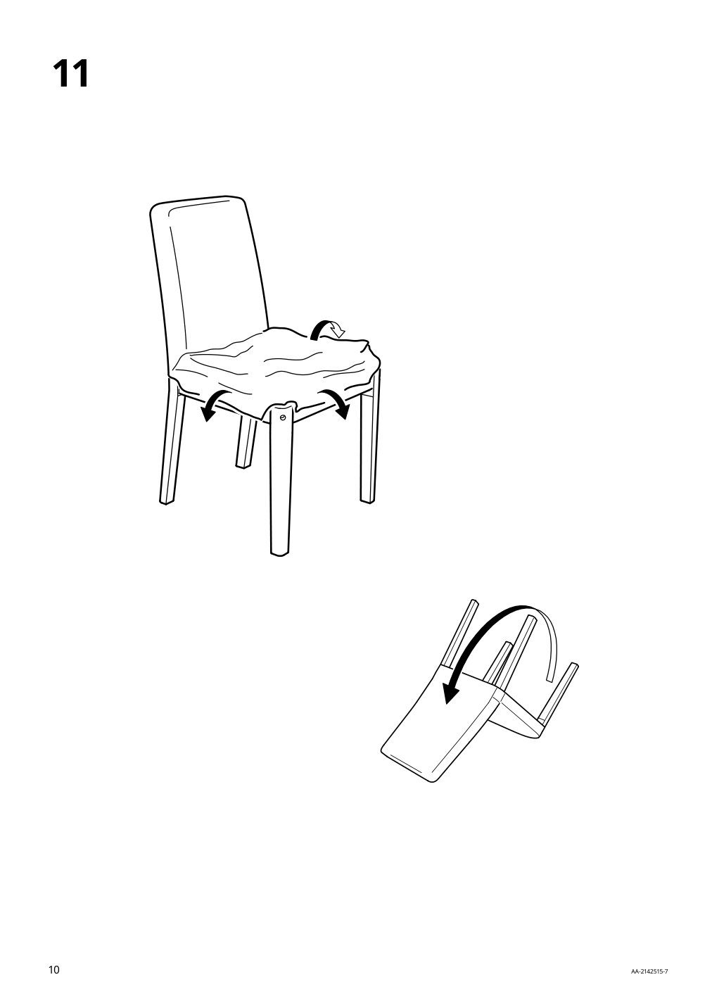 Assembly instructions for IKEA Bergmund chair frame black | Page 10 - IKEA DANDERYD / BERGMUND table and 4 chairs 295.443.03