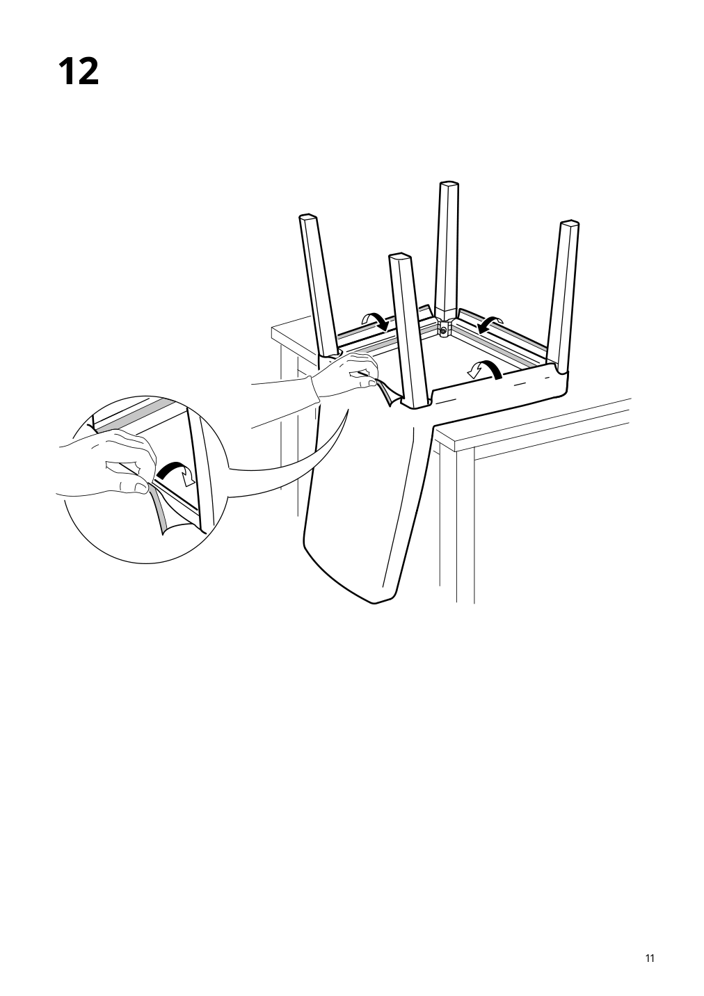 Assembly instructions for IKEA Bergmund chair frame black | Page 11 - IKEA NORDVIKEN / BERGMUND table and 6 chairs 194.082.97