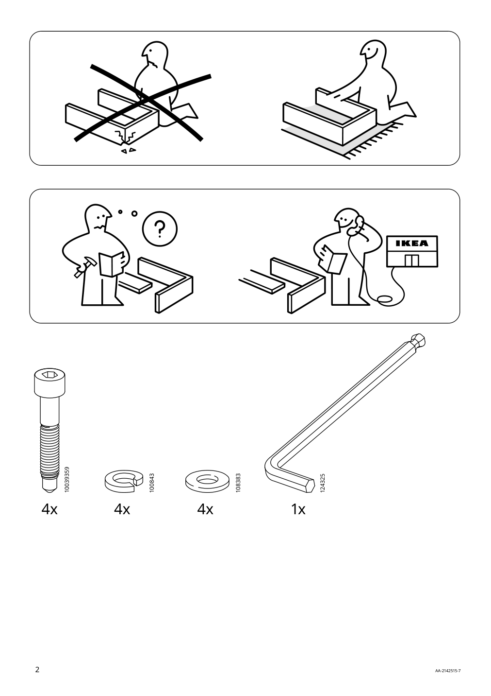 Assembly instructions for IKEA Bergmund chair frame black | Page 2 - IKEA NORDVIKEN / BERGMUND table and 6 chairs 194.082.97