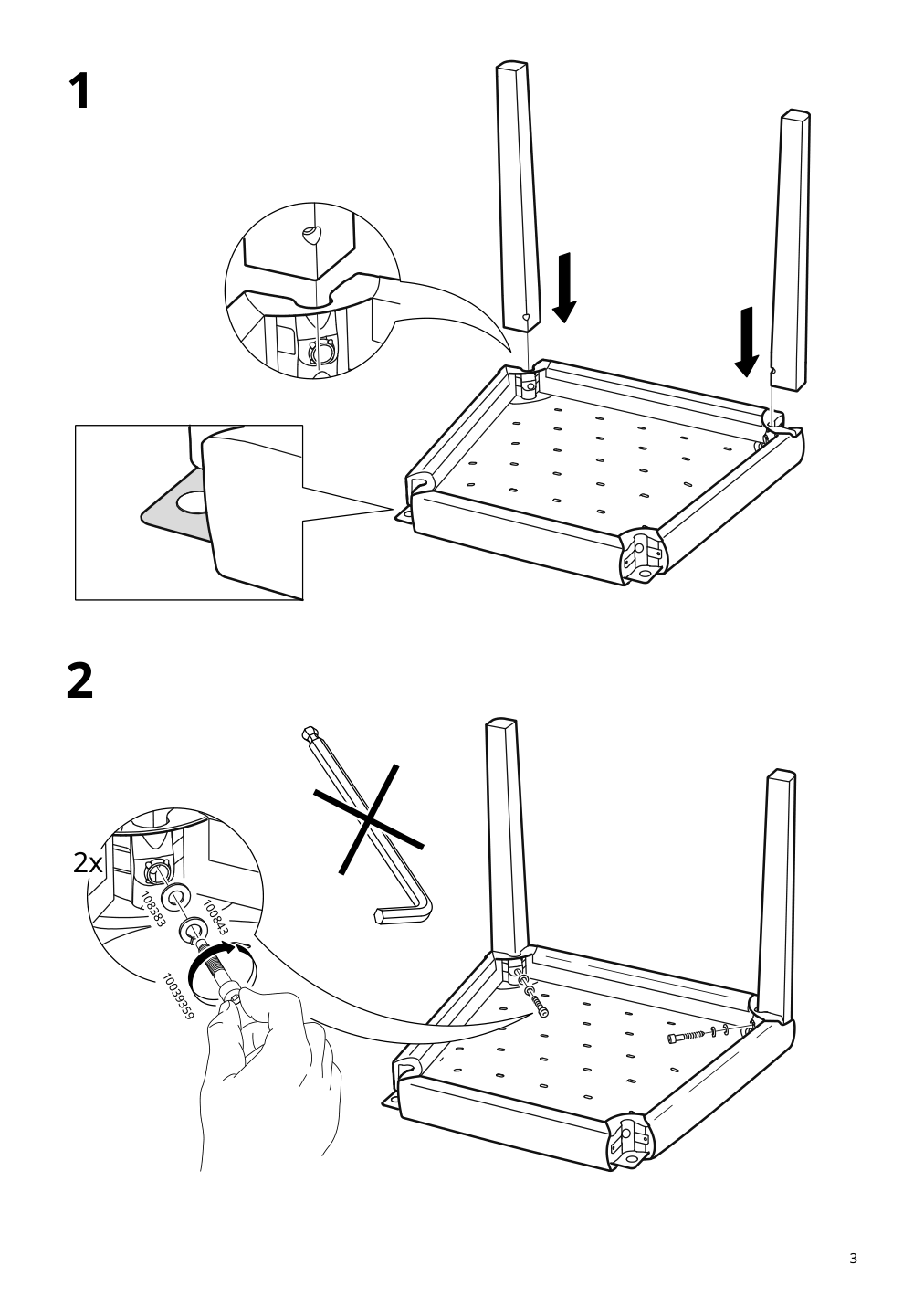 Assembly instructions for IKEA Bergmund chair frame black | Page 3 - IKEA NORDVIKEN / BERGMUND table and 6 chairs 194.082.97