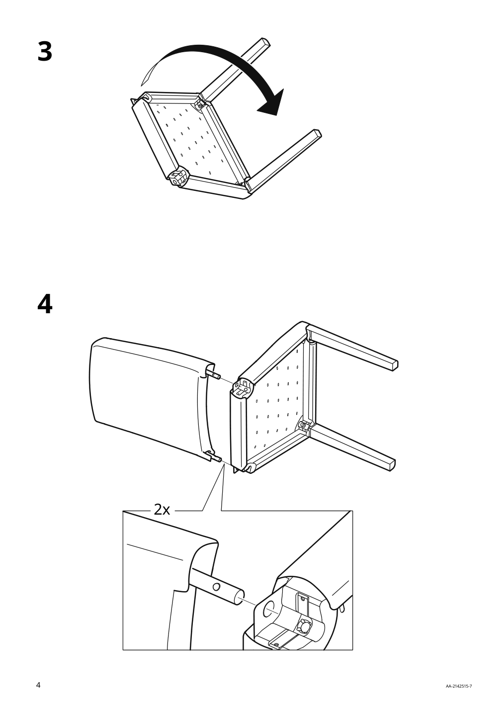 Assembly instructions for IKEA Bergmund chair frame black | Page 4 - IKEA BERGMUND chair 693.843.07