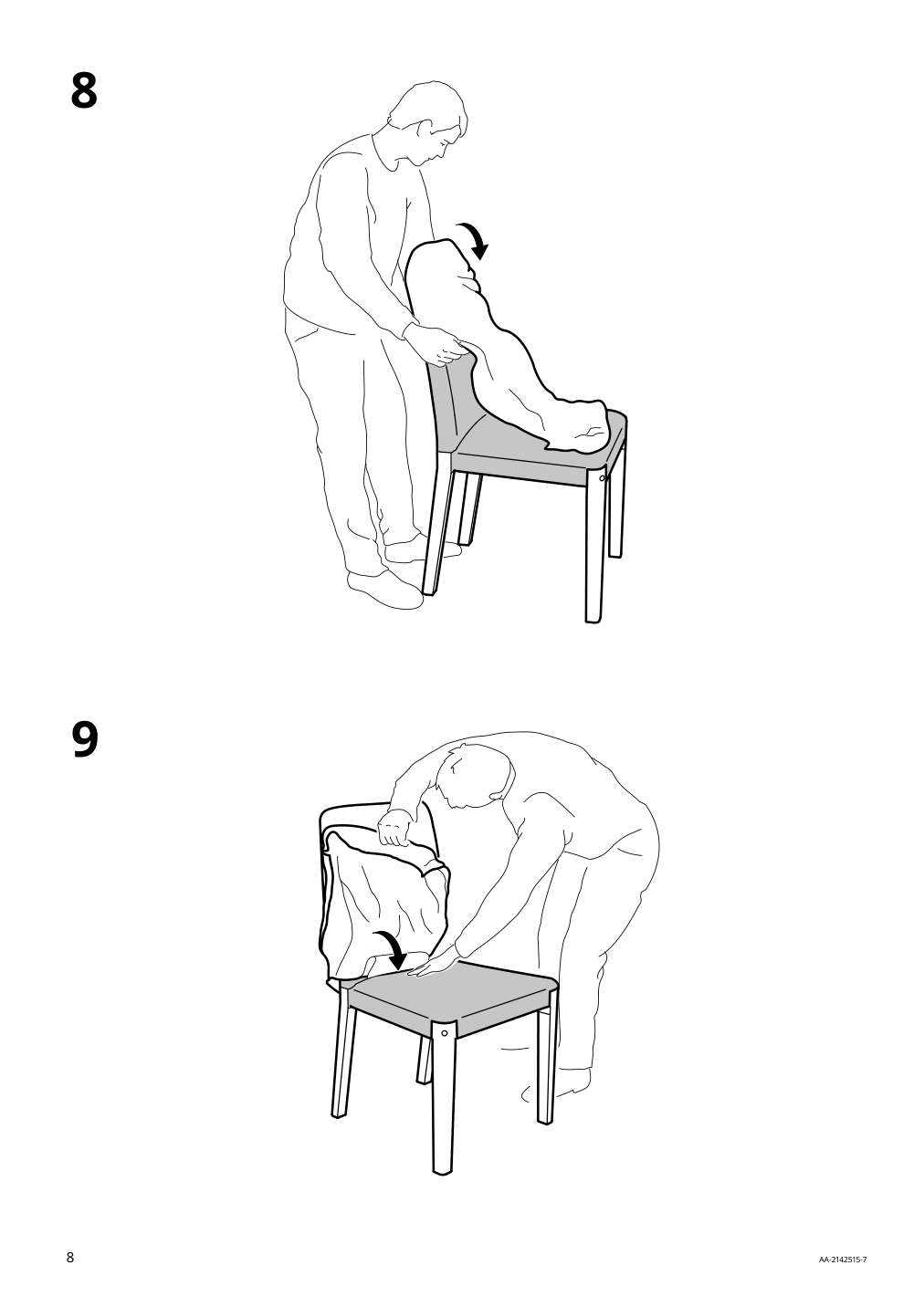 Assembly instructions for IKEA Bergmund chair frame black | Page 8 - IKEA BERGMUND chair 693.843.07