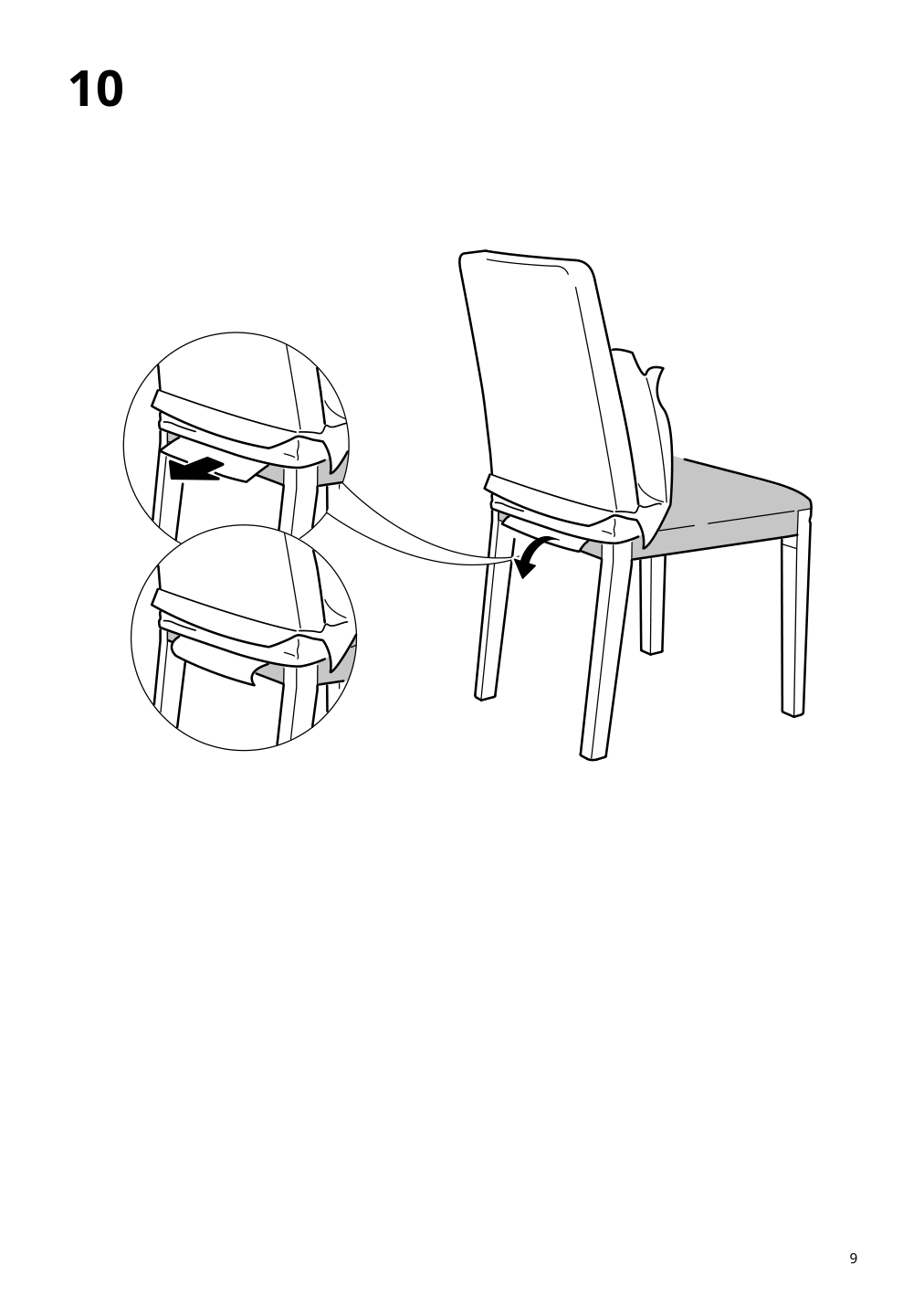 Assembly instructions for IKEA Bergmund chair frame black | Page 9 - IKEA BERGMUND chair with long cover 793.859.43