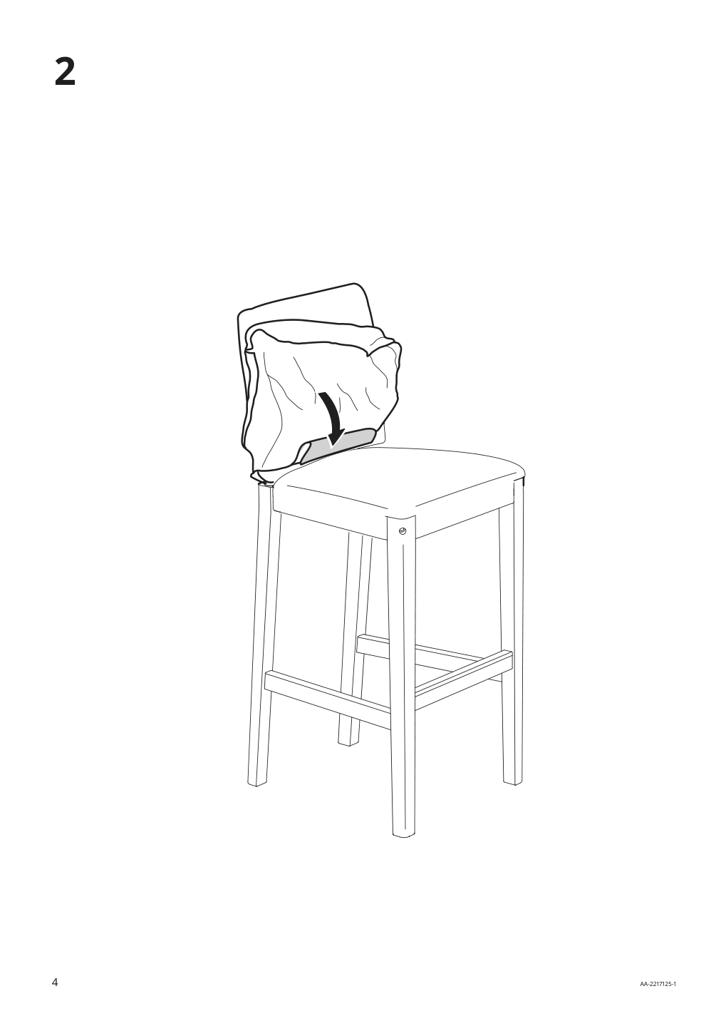 Assembly instructions for IKEA Bergmund cover for bar stool with backrest inseros white | Page 4 - IKEA BERGMUND bar stool with backrest 893.846.98