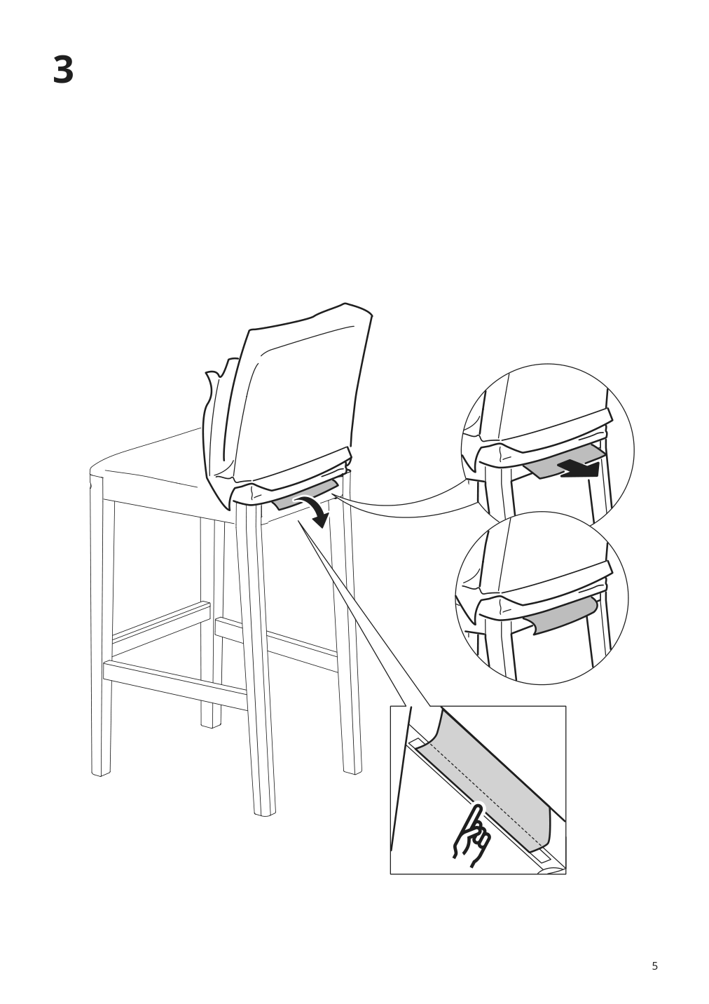 Assembly instructions for IKEA Bergmund cover for bar stool with backrest inseros white | Page 5 - IKEA BERGMUND bar stool with backrest 893.846.98