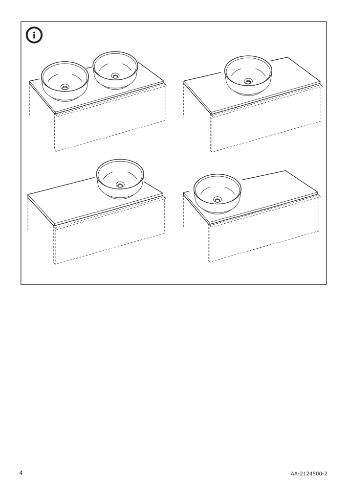 Assembly instructions for IKEA Besslingen countertop sink black matte | Page 4 - IKEA BESSLINGEN countertop sink 705.220.58