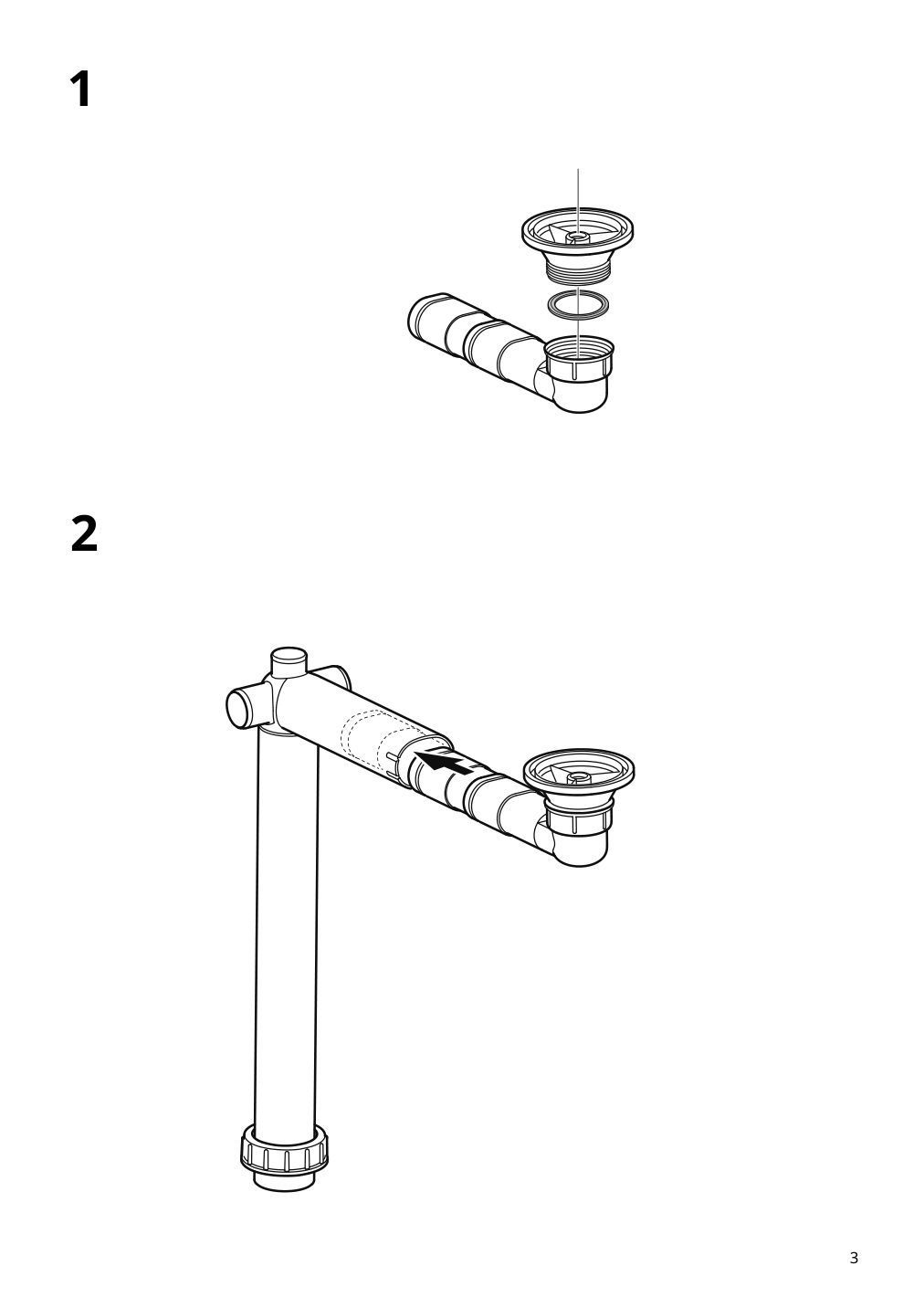 Assembly instructions for IKEA Besslingen countertop sink black matte | Page 3 - IKEA BESSLINGEN countertop sink 705.220.58