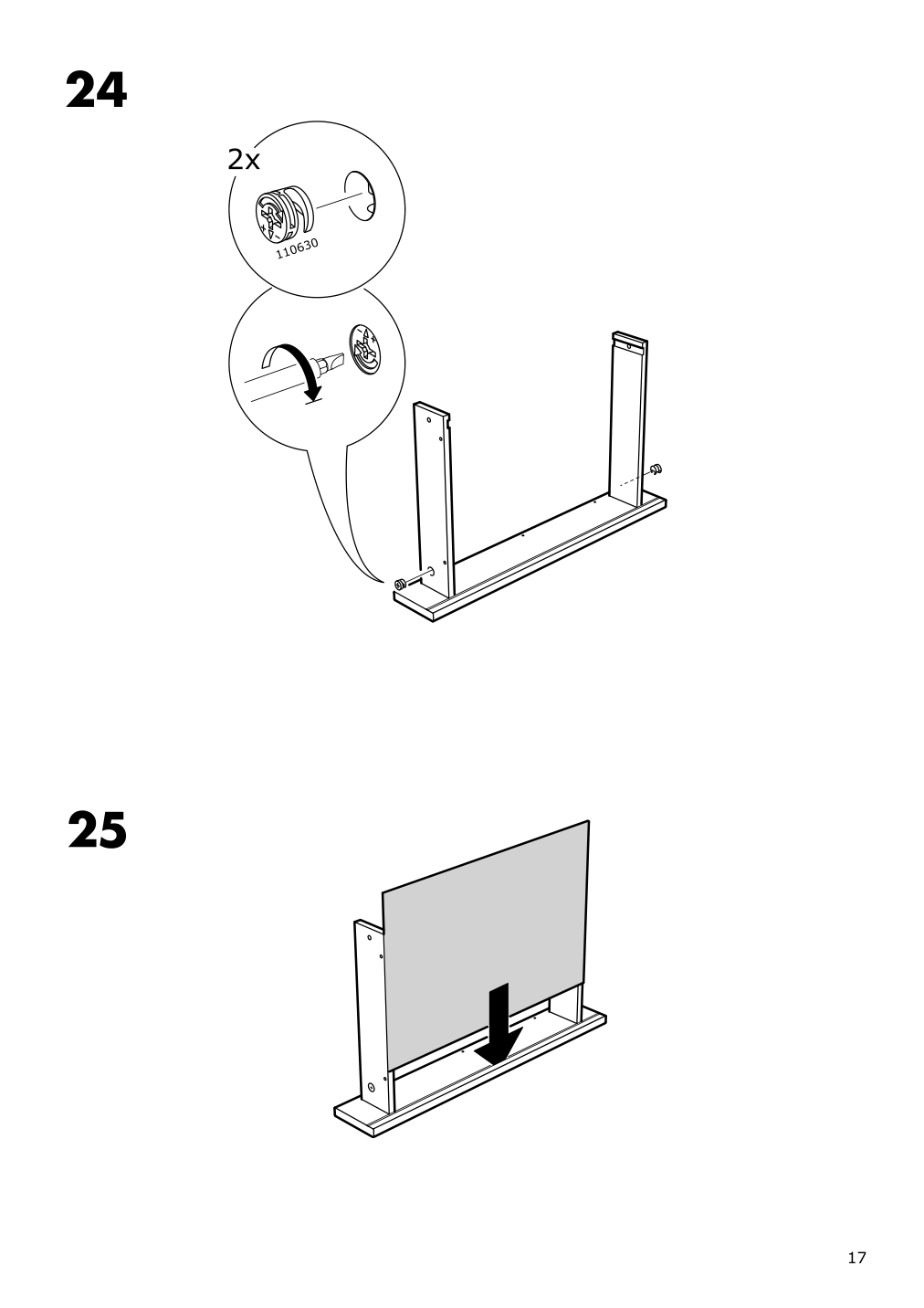 Assembly instructions for IKEA Besta burs desk high gloss white | Page 17 - IKEA BESTÅ BURS desk 702.453.39