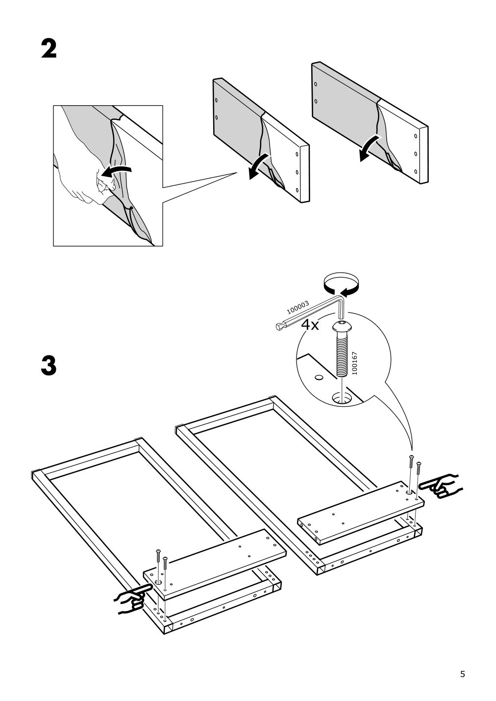 Assembly instructions for IKEA Besta burs desk high gloss white | Page 5 - IKEA BESTÅ BURS desk 702.453.39