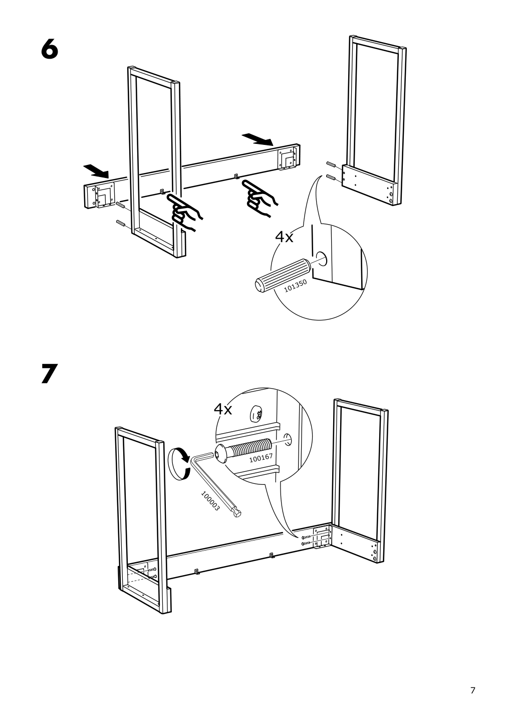 Assembly instructions for IKEA Besta burs desk high gloss white | Page 7 - IKEA BESTÅ BURS desk 702.453.39