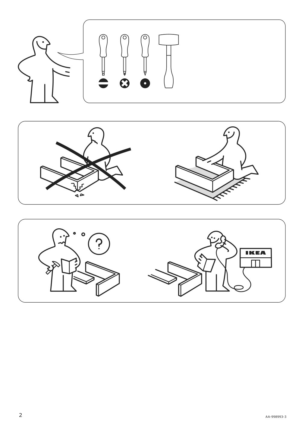 Assembly instructions for IKEA Besta burs drawer unit on casters high gloss white | Page 2 - IKEA BESTÅ BURS drawer unit on casters 402.840.30