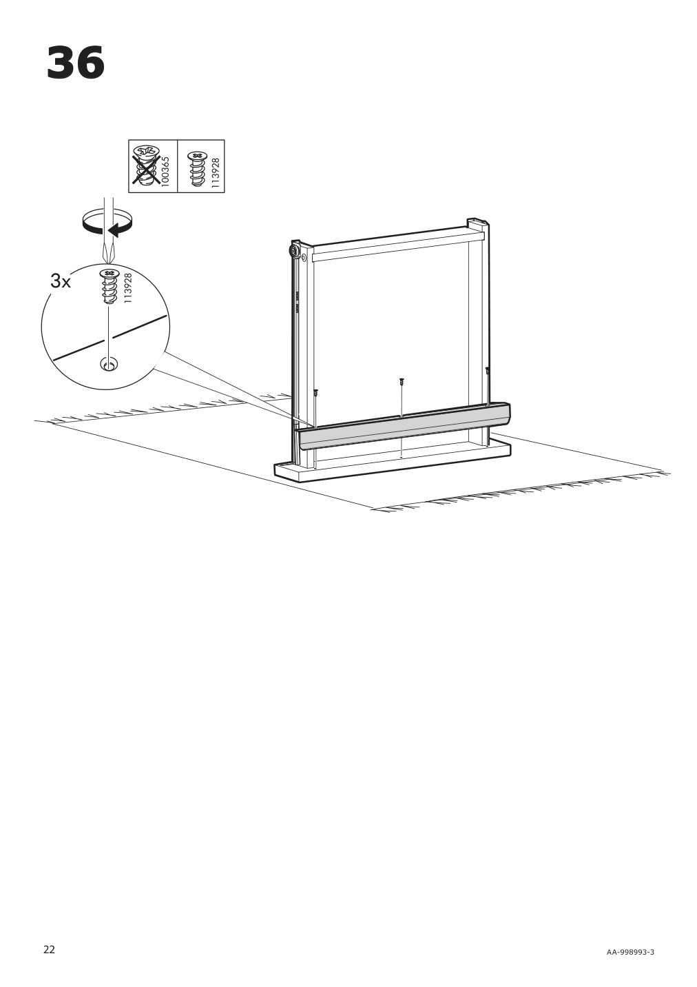 Assembly instructions for IKEA Besta burs drawer unit on casters high gloss white | Page 22 - IKEA BESTÅ BURS drawer unit on casters 402.840.30