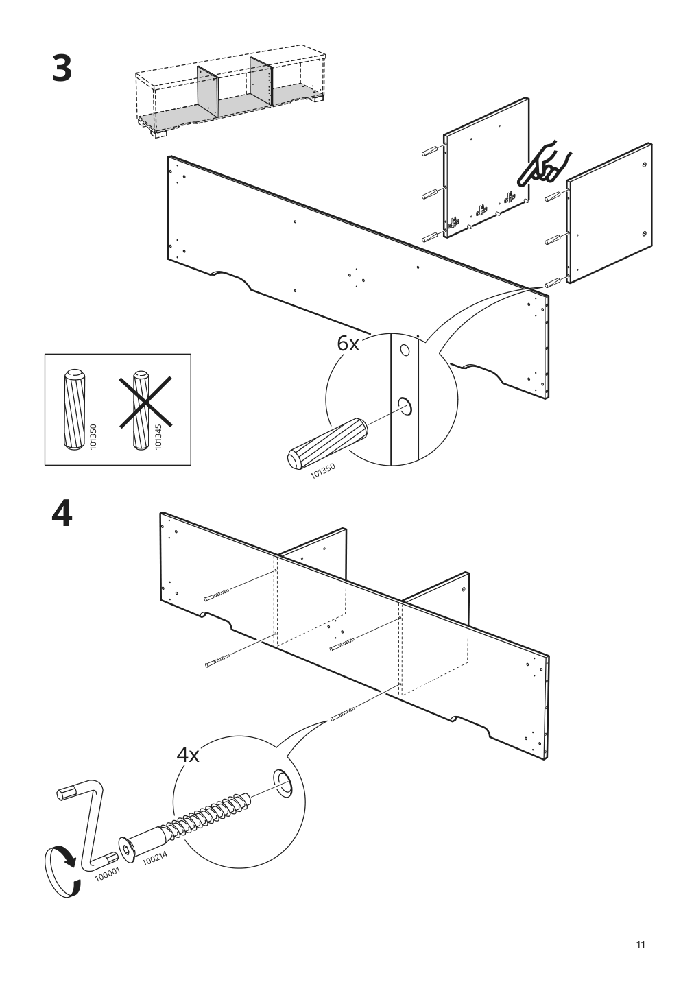 Assembly instructions for IKEA Besta burs tv unit high gloss white | Page 11 - IKEA BESTÅ BURS TV unit 905.660.27