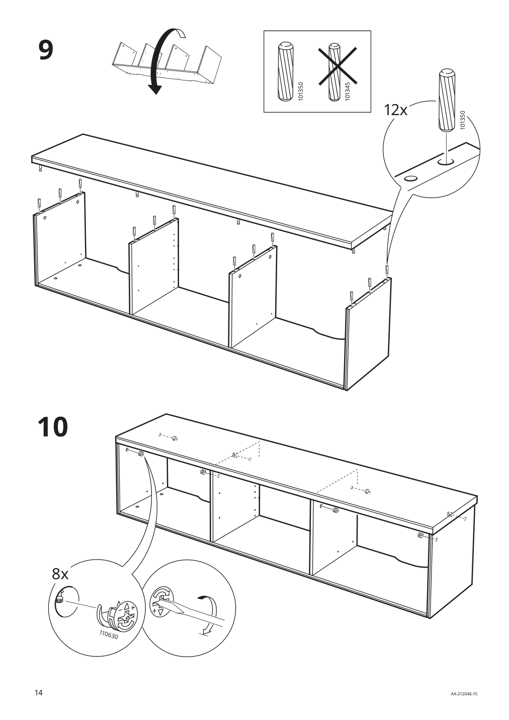 Assembly instructions for IKEA Besta burs tv unit high gloss white | Page 14 - IKEA BESTÅ BURS TV unit 905.660.27