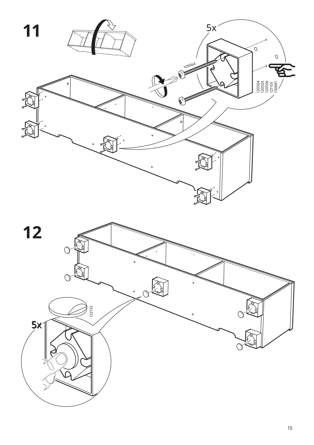 Assembly instructions for IKEA Besta burs tv unit high gloss white | Page 15 - IKEA BESTÅ BURS TV unit 905.660.27