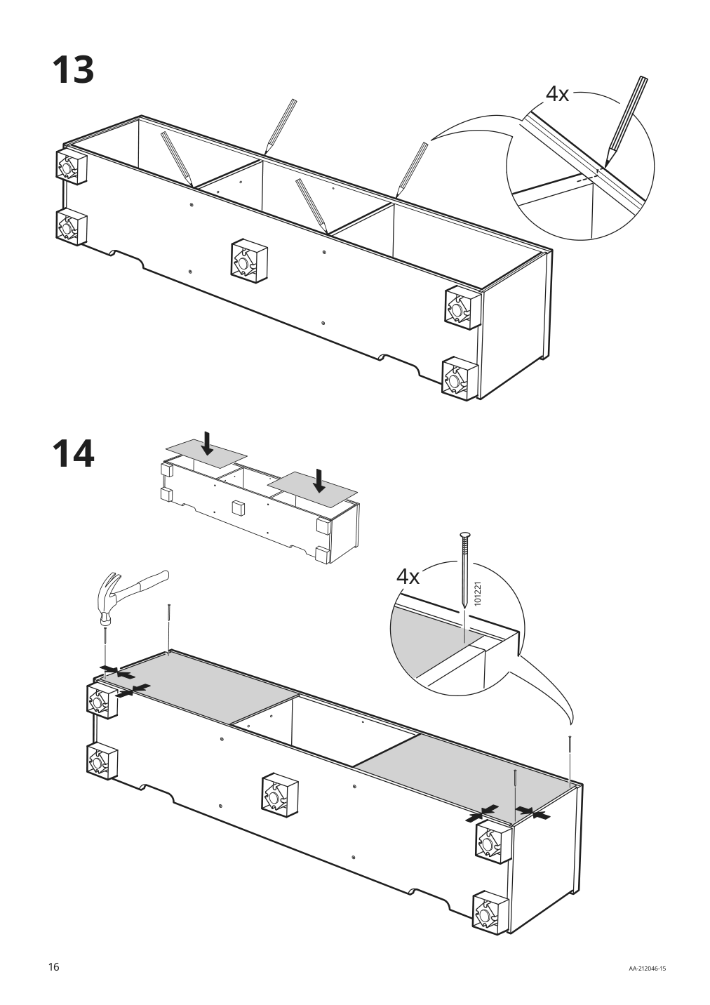 Assembly instructions for IKEA Besta burs tv unit high gloss white | Page 16 - IKEA BESTÅ BURS TV unit 905.660.27