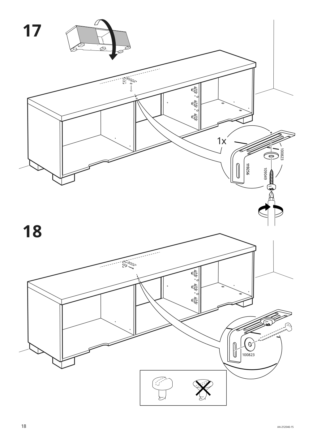 Assembly instructions for IKEA Besta burs tv unit high gloss white | Page 18 - IKEA BESTÅ BURS TV unit 905.660.27