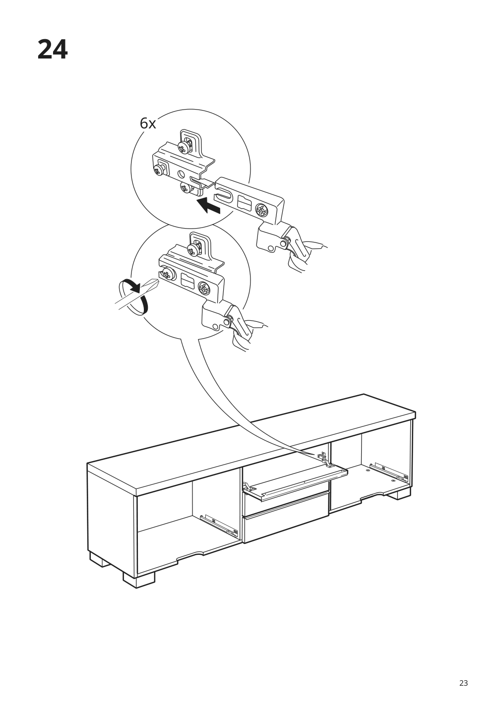 Assembly instructions for IKEA Besta burs tv unit high gloss white | Page 23 - IKEA BESTÅ BURS TV unit 905.660.27