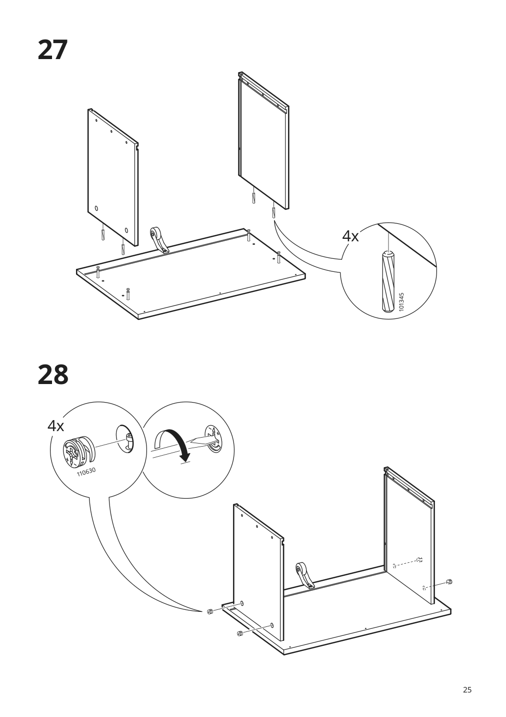 Assembly instructions for IKEA Besta burs tv unit high gloss white | Page 25 - IKEA BESTÅ BURS TV unit 905.660.27