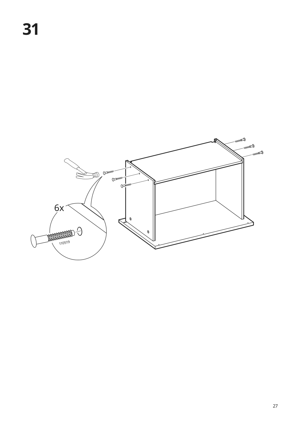 Assembly instructions for IKEA Besta burs tv unit high gloss white | Page 27 - IKEA BESTÅ BURS TV unit 905.660.27