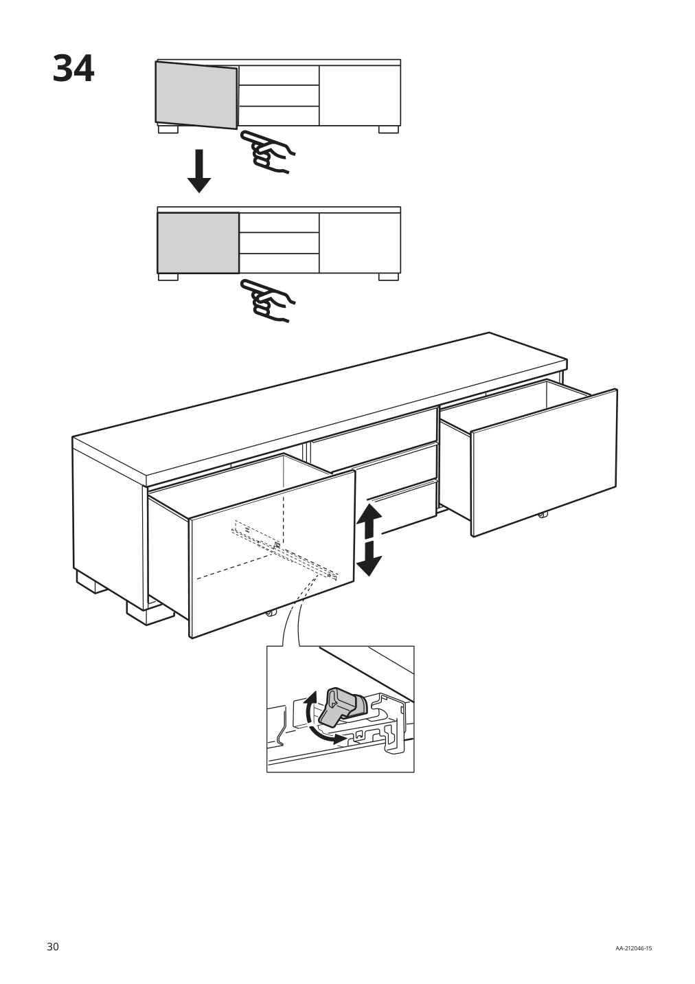 Assembly instructions for IKEA Besta burs tv unit high gloss white | Page 30 - IKEA BESTÅ BURS TV unit 905.660.27