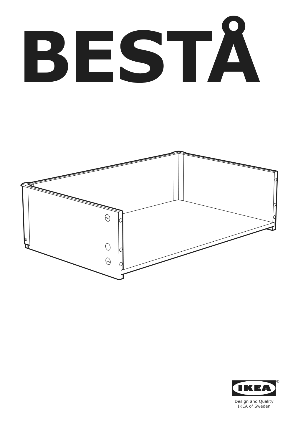 Assembly instructions for IKEA Besta drawer frame black brown | Page 1 - IKEA BESTÅ TV unit with drawers and door 995.670.94