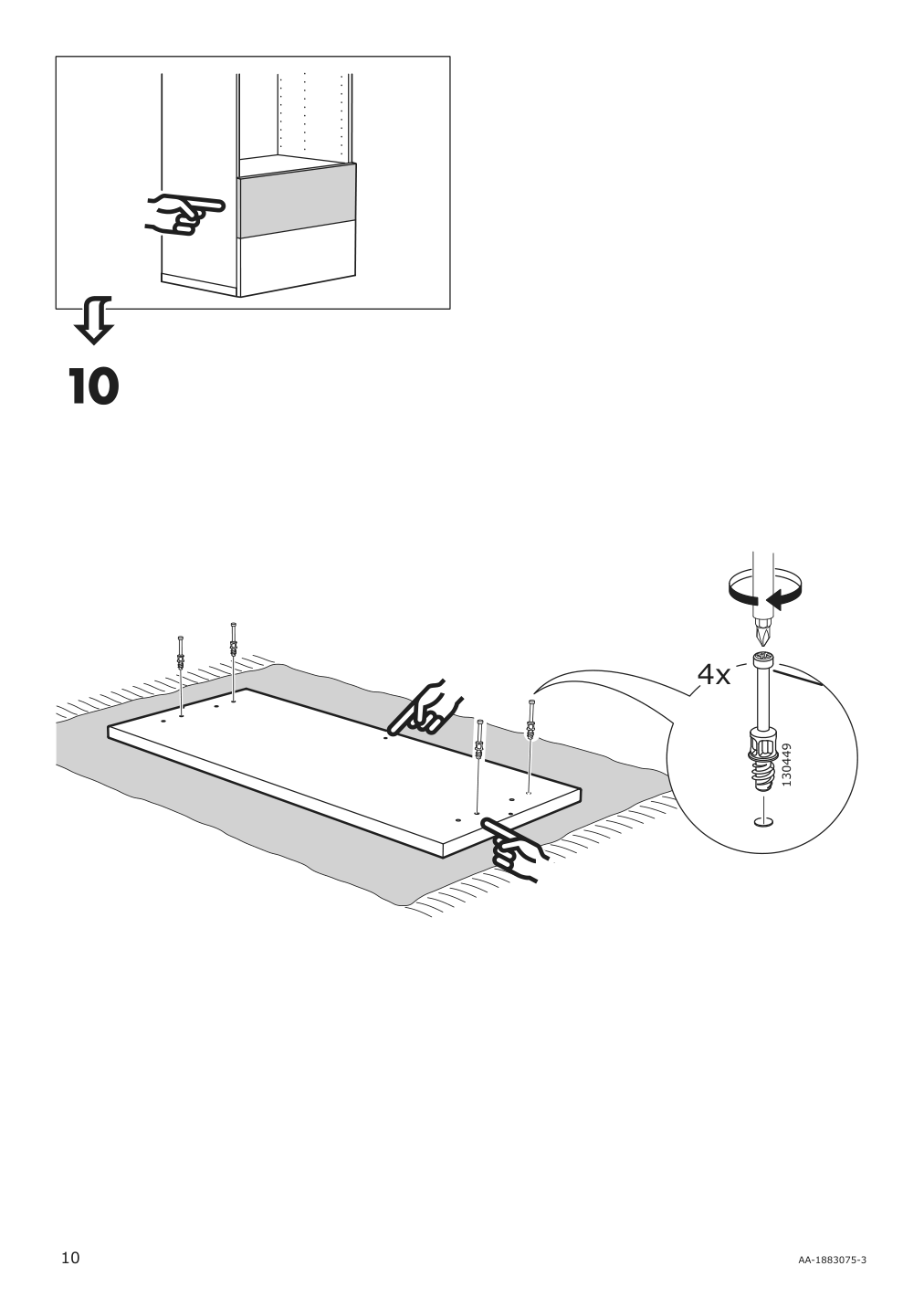 Assembly instructions for IKEA Besta drawer frame black brown | Page 10 - IKEA BESTÅ storage combination w/glass doors 094.357.29