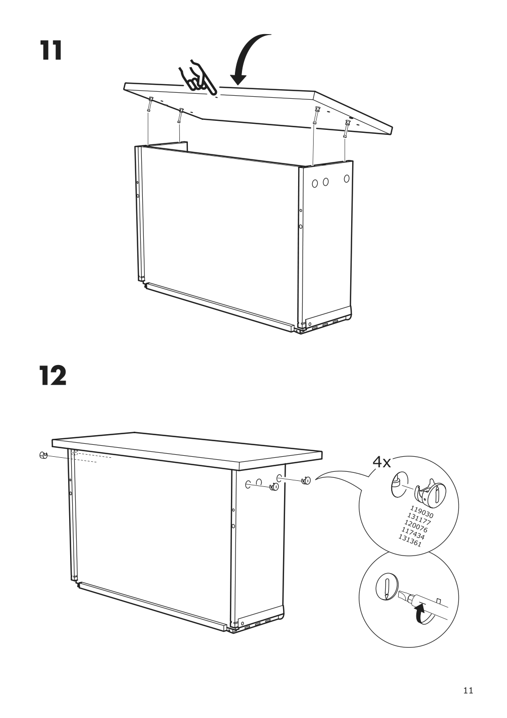 Assembly instructions for IKEA Besta drawer frame black brown | Page 11 - IKEA BESTÅ storage combination w/glass doors 493.008.70