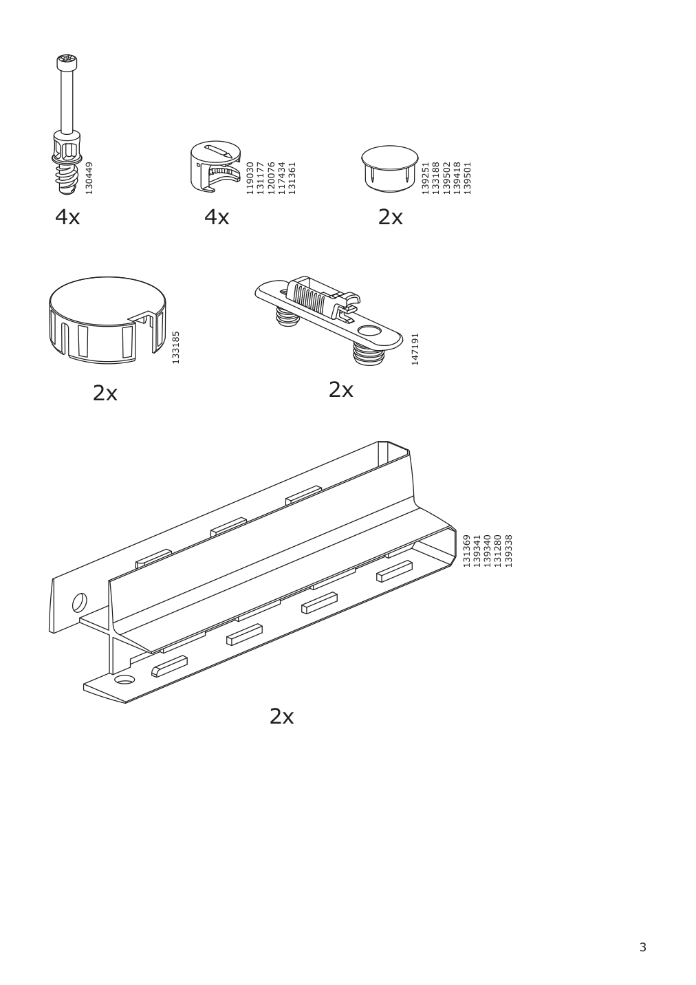 Assembly instructions for IKEA Besta drawer frame black brown | Page 3 - IKEA BESTÅ storage combination w/glass doors 493.008.70