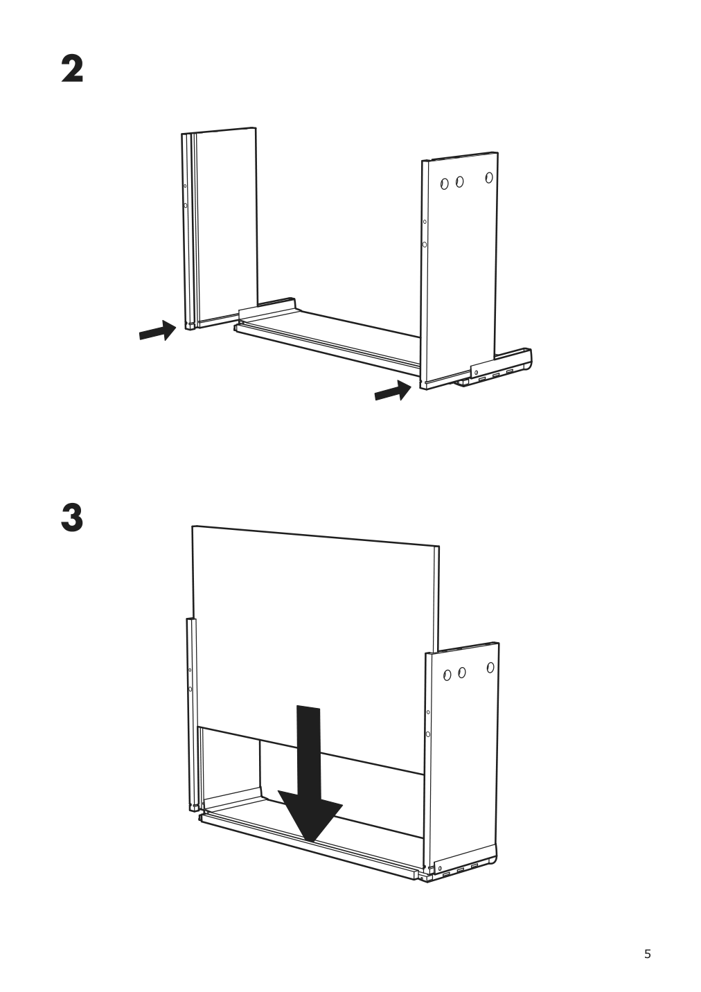 Assembly instructions for IKEA Besta drawer frame black brown | Page 5 - IKEA BESTÅ storage combination w doors/drawers 893.248.26