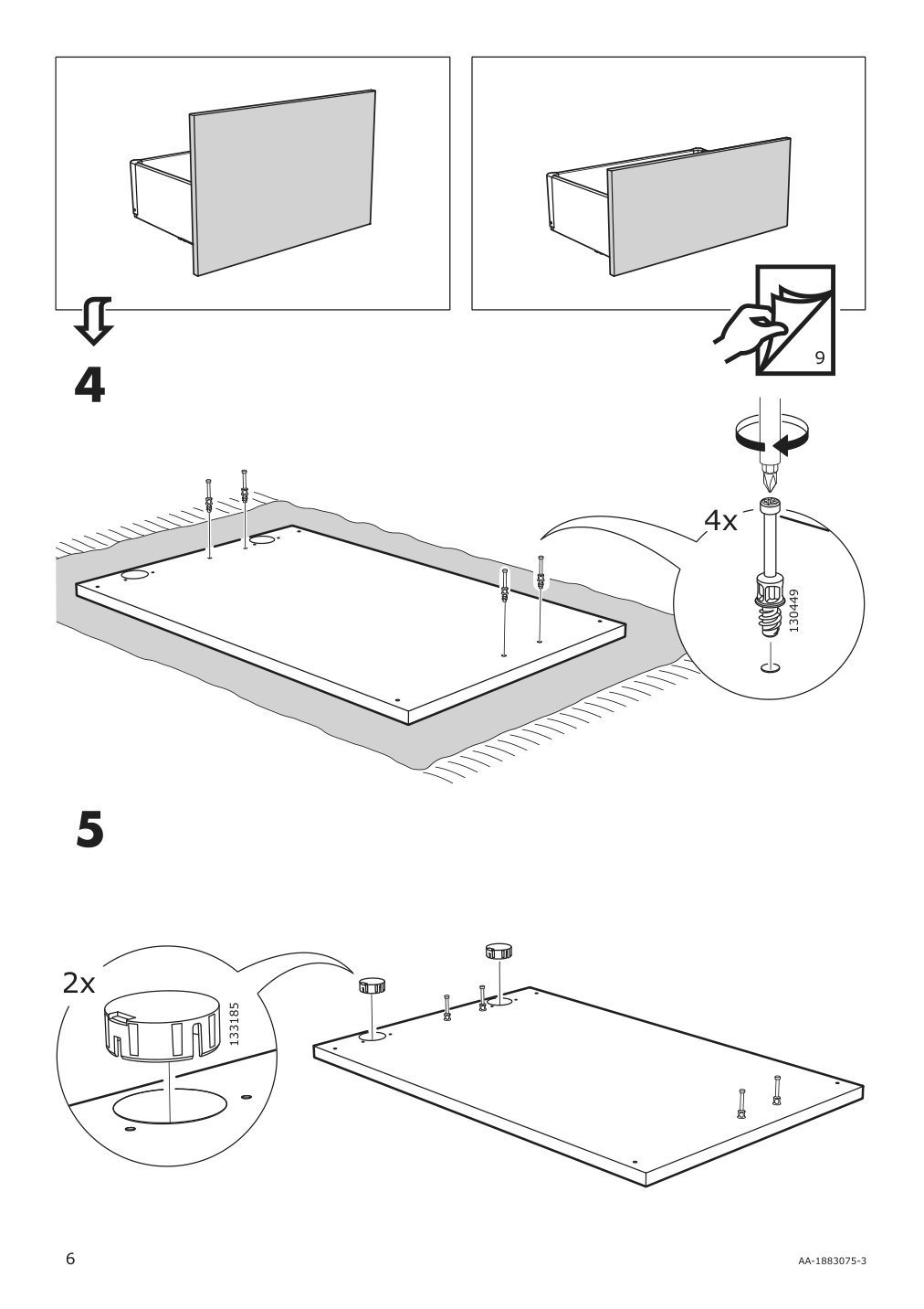 Assembly instructions for IKEA Besta drawer frame black brown | Page 6 - IKEA BESTÅ storage combination w/glass doors 394.215.61