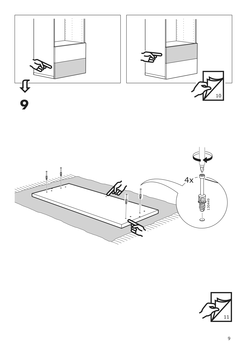 Assembly instructions for IKEA Besta drawer frame black brown | Page 9 - IKEA BESTÅ storage combination w doors/drawers 193.246.41