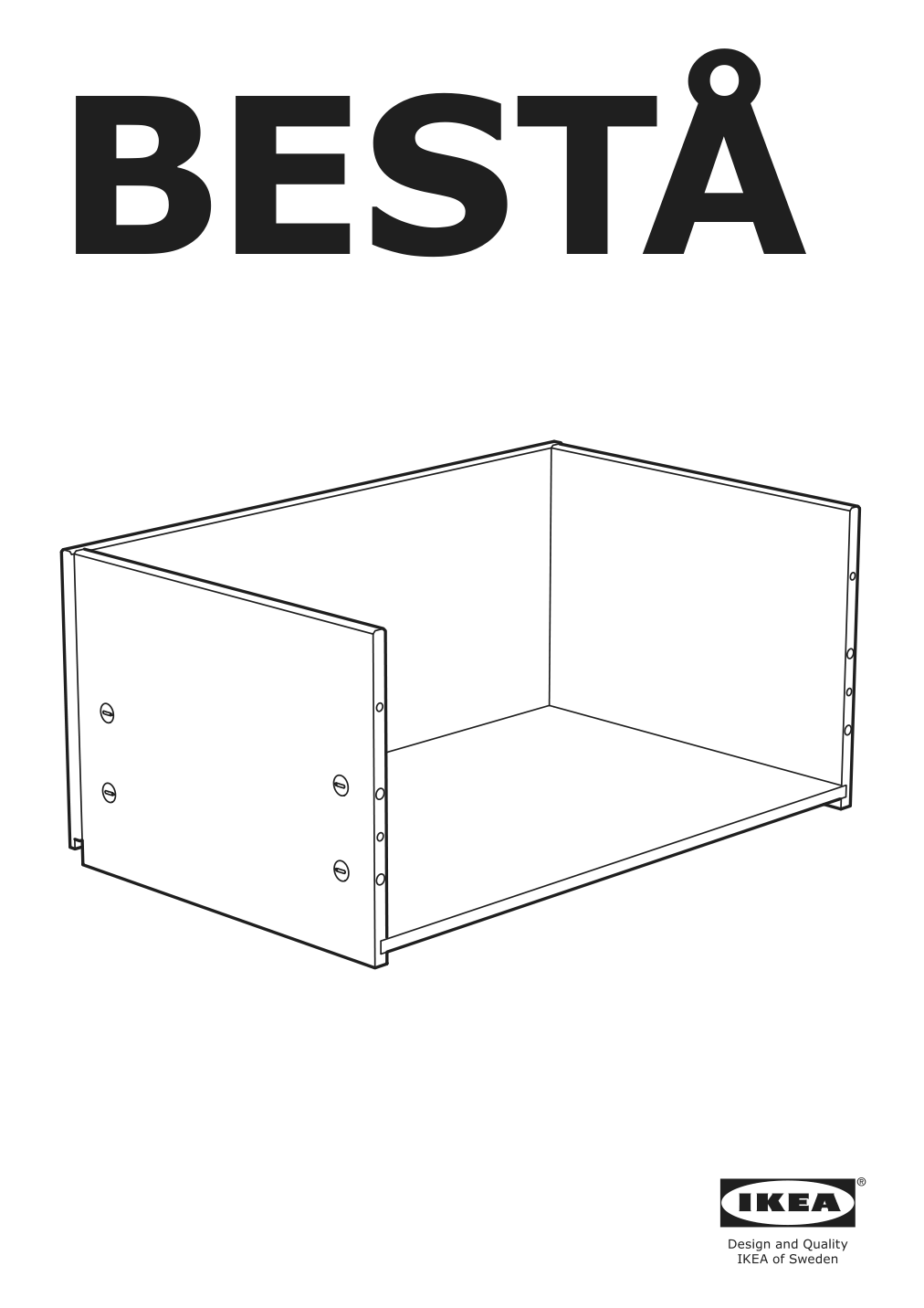 Assembly instructions for IKEA Besta drawer frame white | Page 1 - IKEA BESTÅ TV storage combination/glass doors 894.123.52