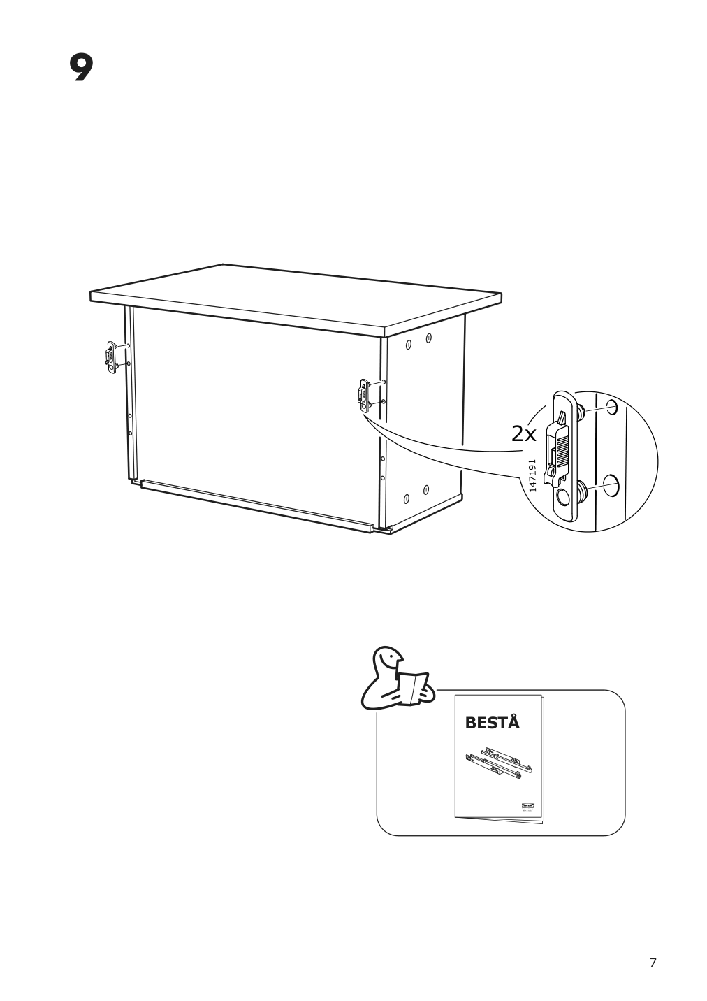 Assembly instructions for IKEA Besta drawer frame white | Page 7 - IKEA BESTÅ storage combination with drawers 093.251.08