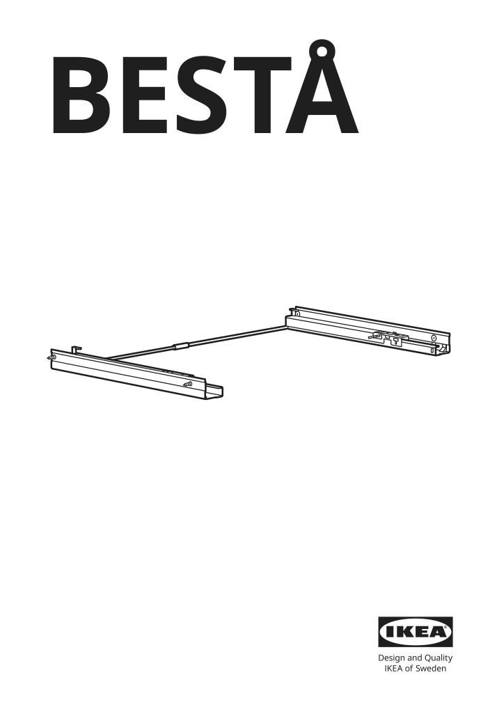 Assembly instructions for IKEA Besta drawer runner push open | Page 1 - IKEA BESTÅ storage combination w/glass doors 894.125.16