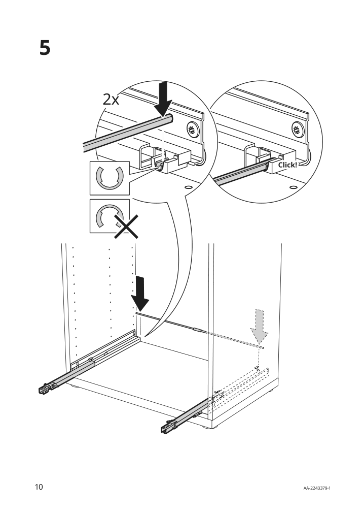 Assembly instructions for IKEA Besta drawer runner push open | Page 10 - IKEA BESTÅ storage combination w/glass doors 294.125.19