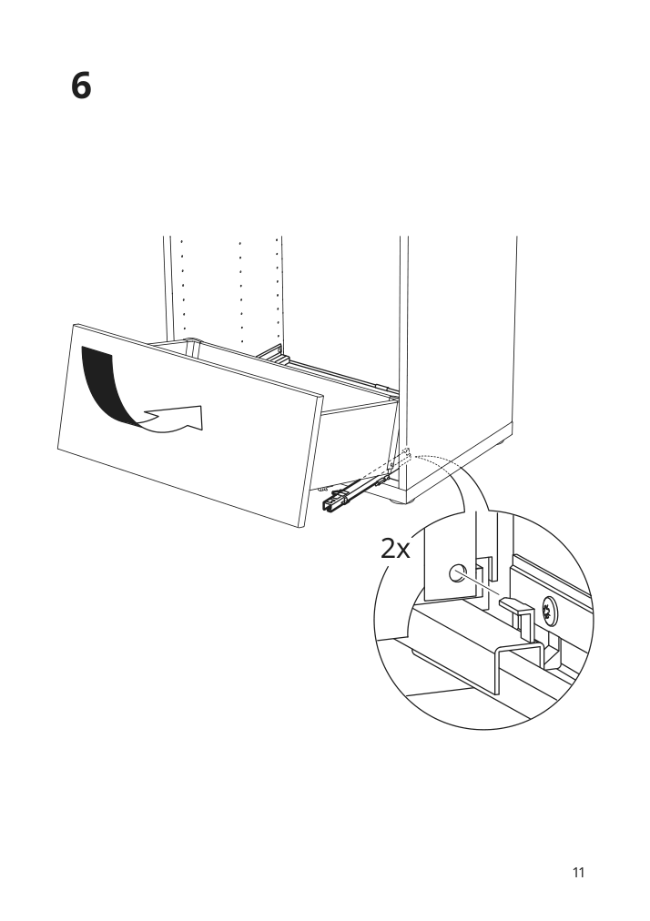 Assembly instructions for IKEA Besta drawer runner push open | Page 11 - IKEA BESTÅ TV storage combination/glass doors 395.686.52