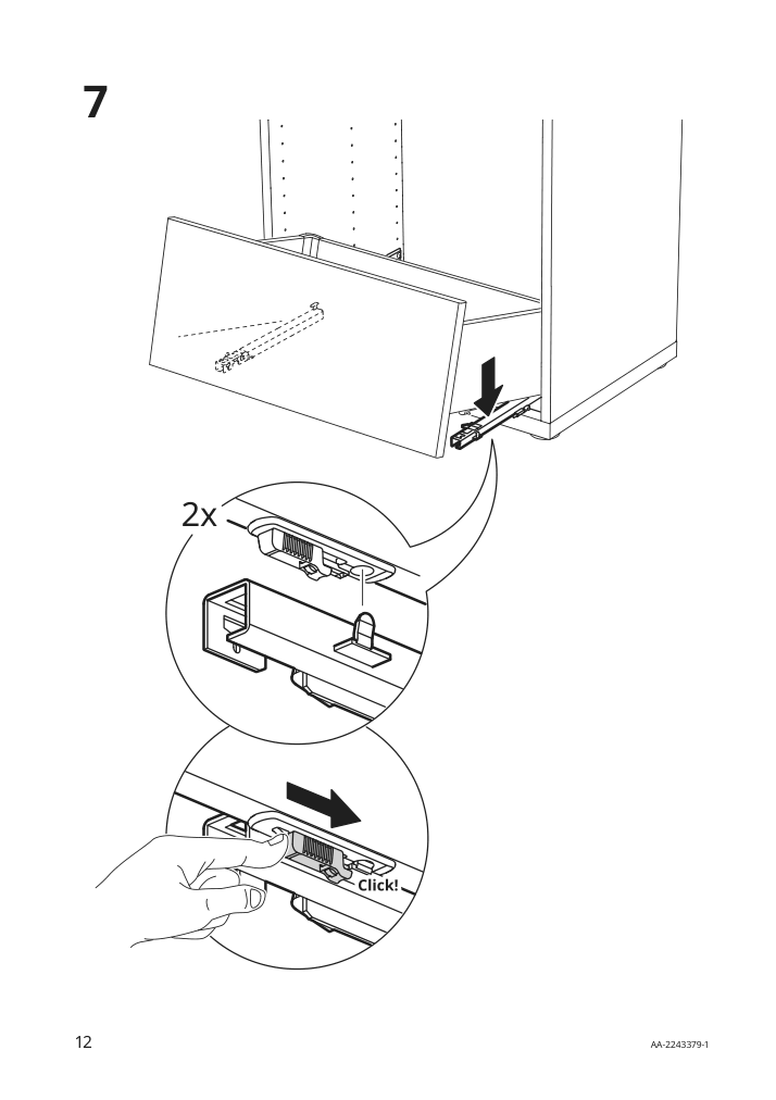 Assembly instructions for IKEA Besta drawer runner push open | Page 12 - IKEA BESTÅ TV storage combination/glass doors 595.684.15