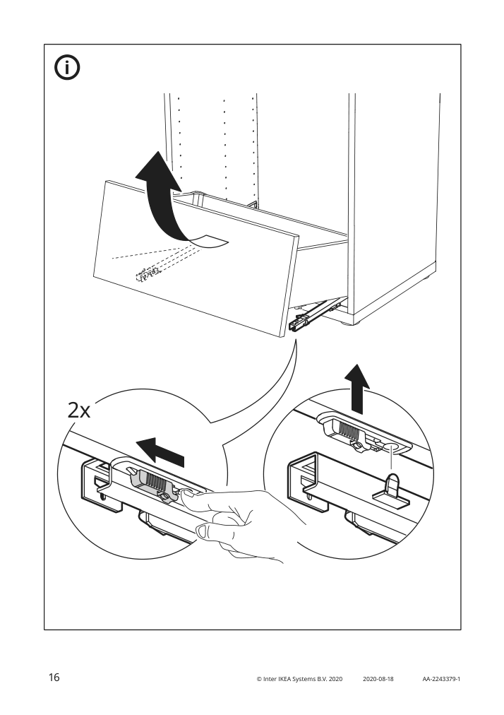 Assembly instructions for IKEA Besta drawer runner push open | Page 16 - IKEA BESTÅ storage combination w/glass doors 894.125.16