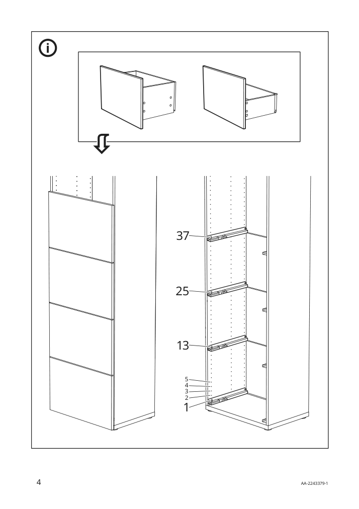 Assembly instructions for IKEA Besta drawer runner push open | Page 4 - IKEA BESTÅ storage combination w/glass doors 394.125.28